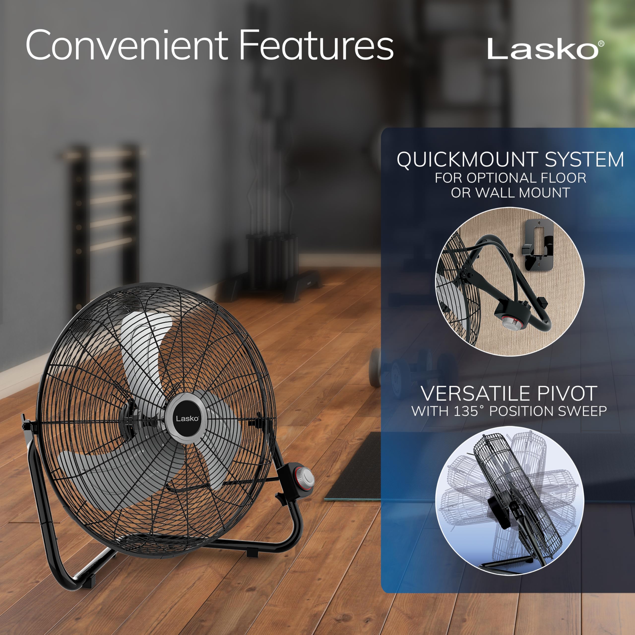 Lasko rejilla metálica detalle que protege y asegura durabilidad