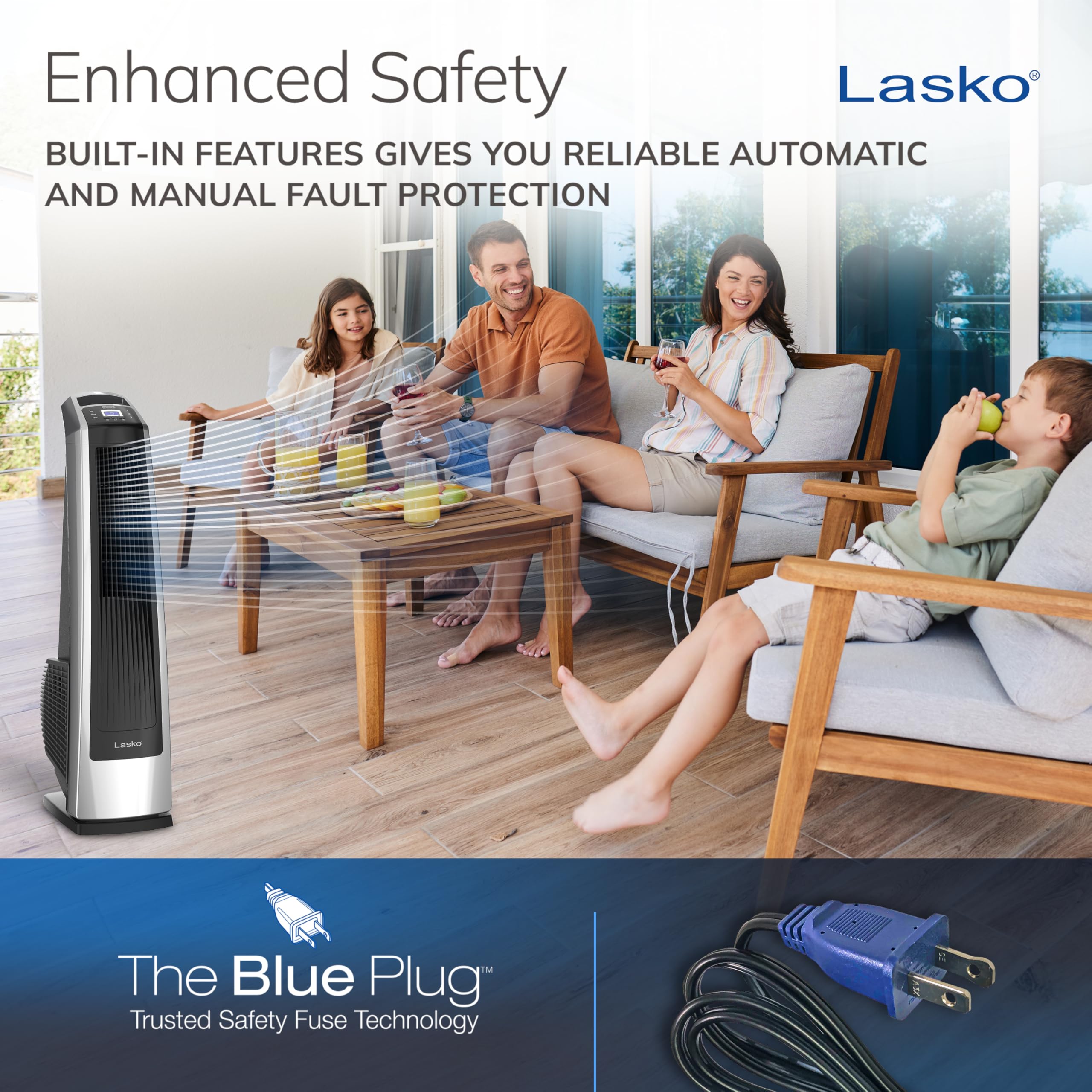 Lasko panel de controles y temporizador programable para uso nocturno seguro