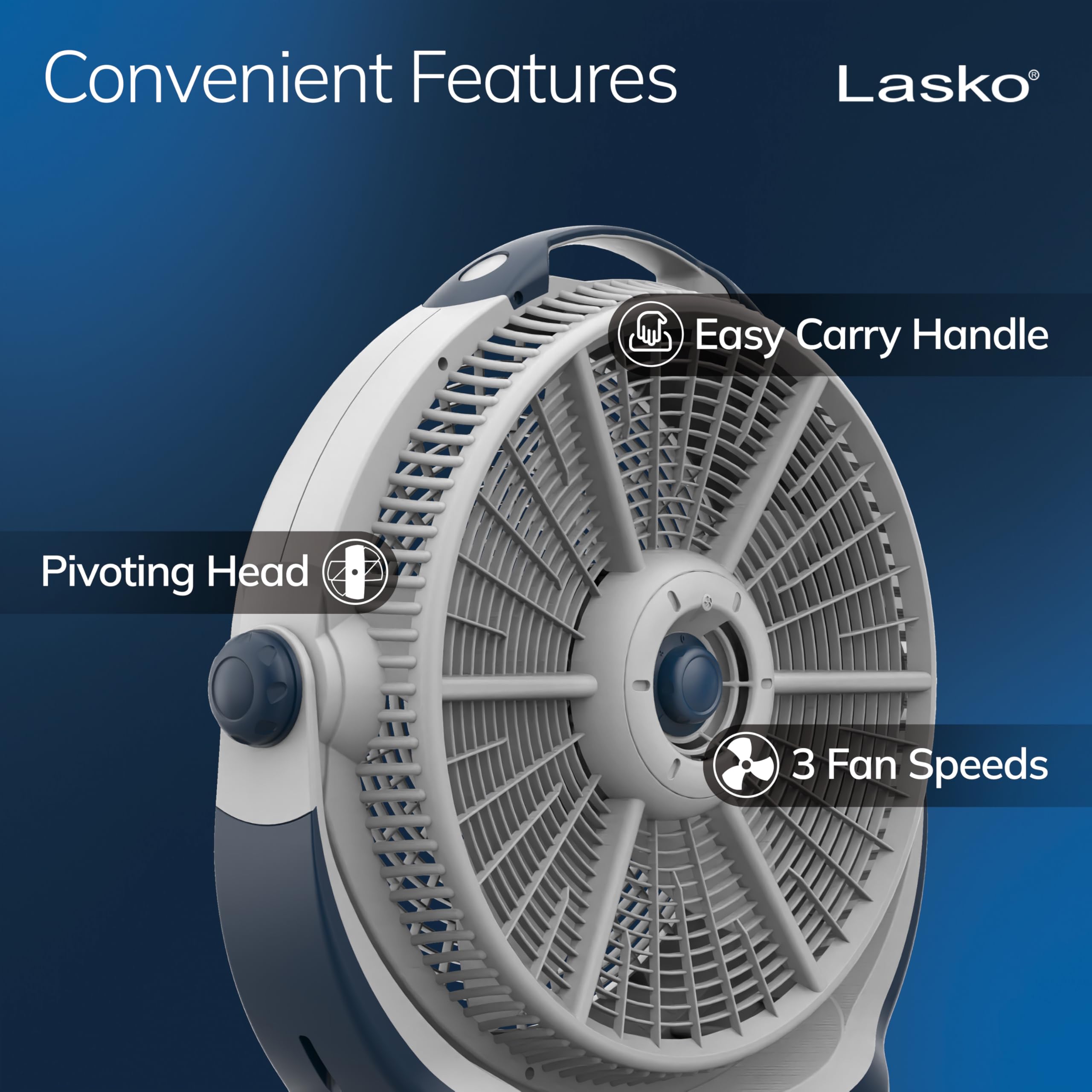 Lasko Wind Machine en taller generando flujo fuerte para ventilación industrial