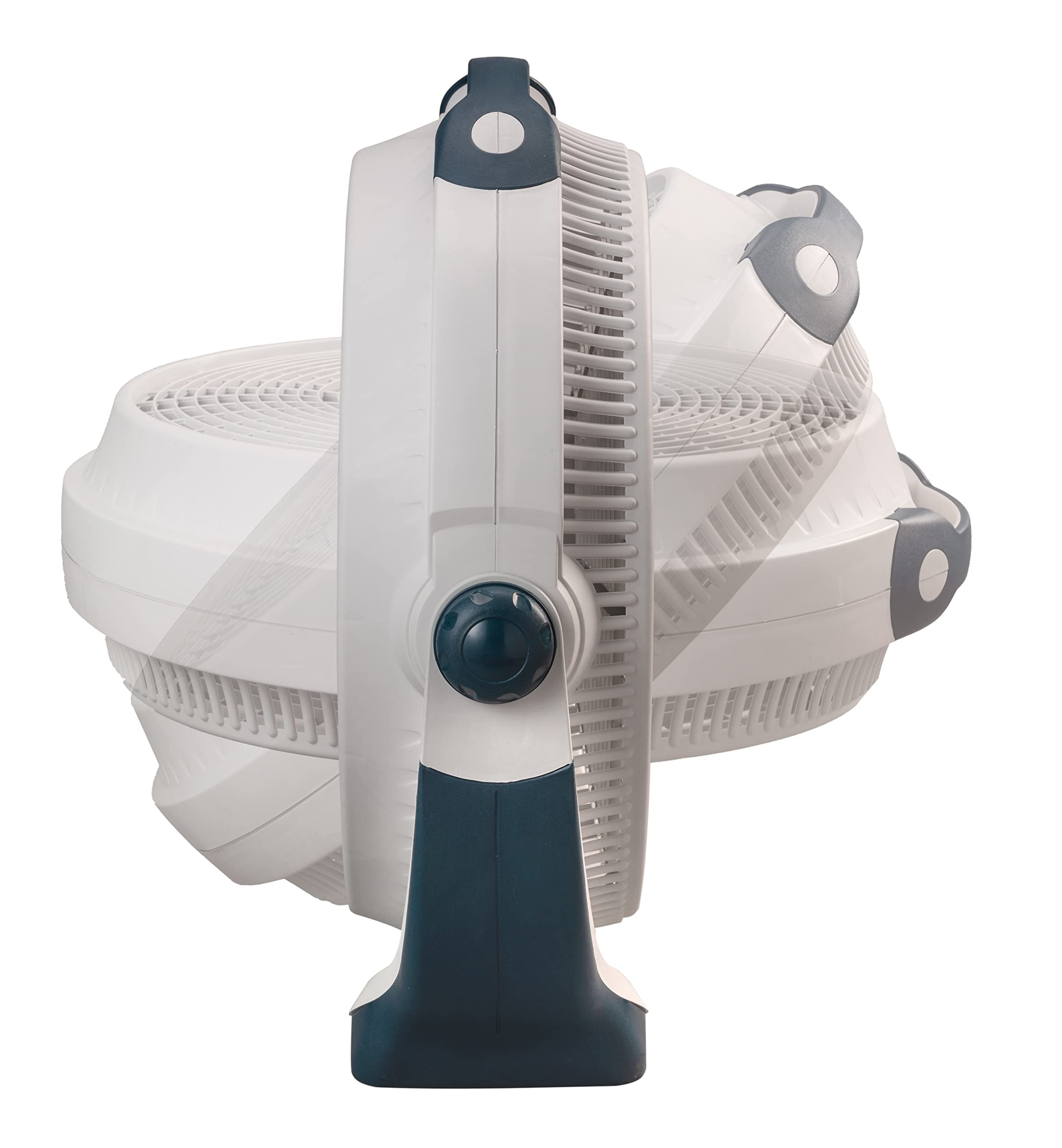 Lasko placa ETL y enchufe Blue Plug mostrando seguridad eléctrica añadida