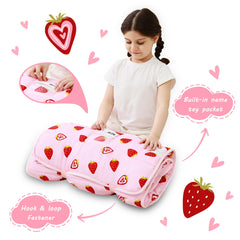 lasoftan colchoneta desplegada con almohada para siesta infantil cómoda