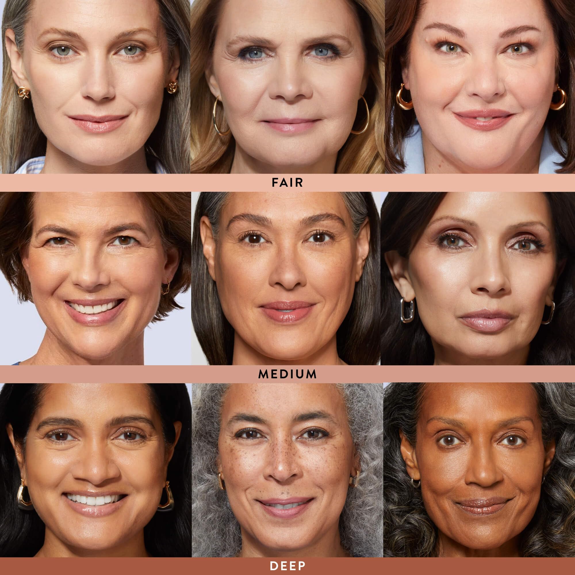 LAURA GELLER comparación del tono medium mostrando tono bronceado natural
