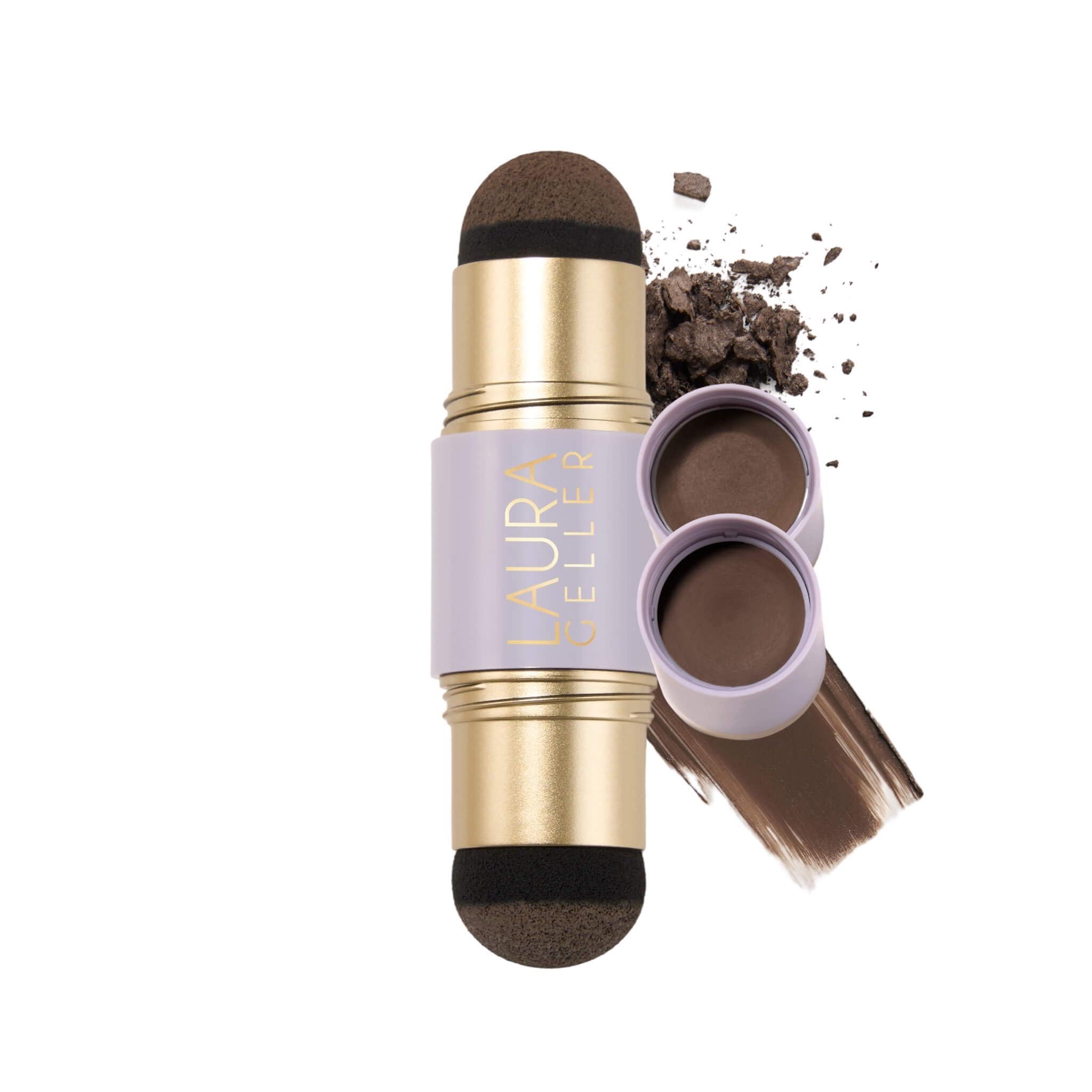 LAURA GELLER envase frontal del corrector 2 en 1 con diseño práctico