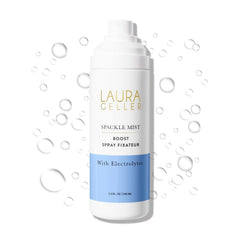 LAURA GELLER envase frontal del Spackle Mist para fijación visible