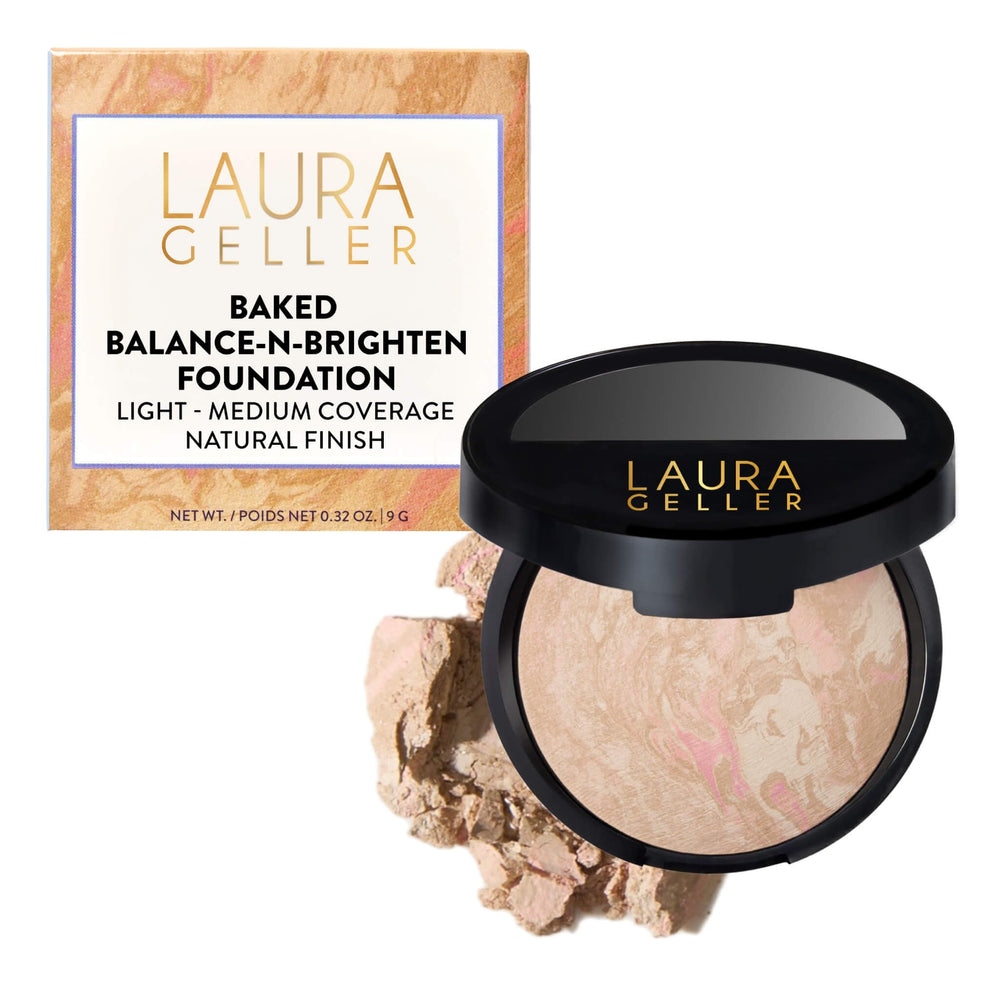 LAURA GELLER frontal del envase mostrando acabado compacto y elegante