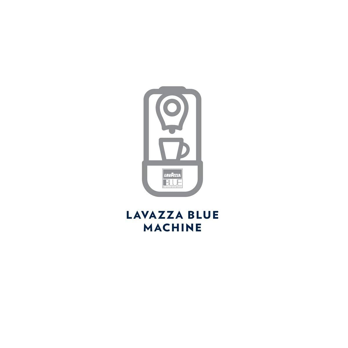 Lavazza Blue capsules spread beside a hand to show scale and convenient single-serve portioning