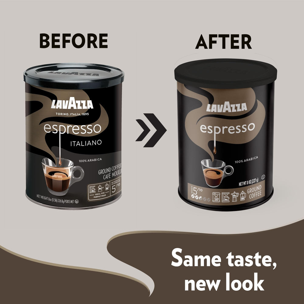 Lavazza primer plano del molido con textura ideal para espresso