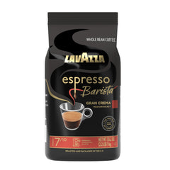 Lavazza paquete frontal Gran Crema mostrando diseño y peso, transmite calidad