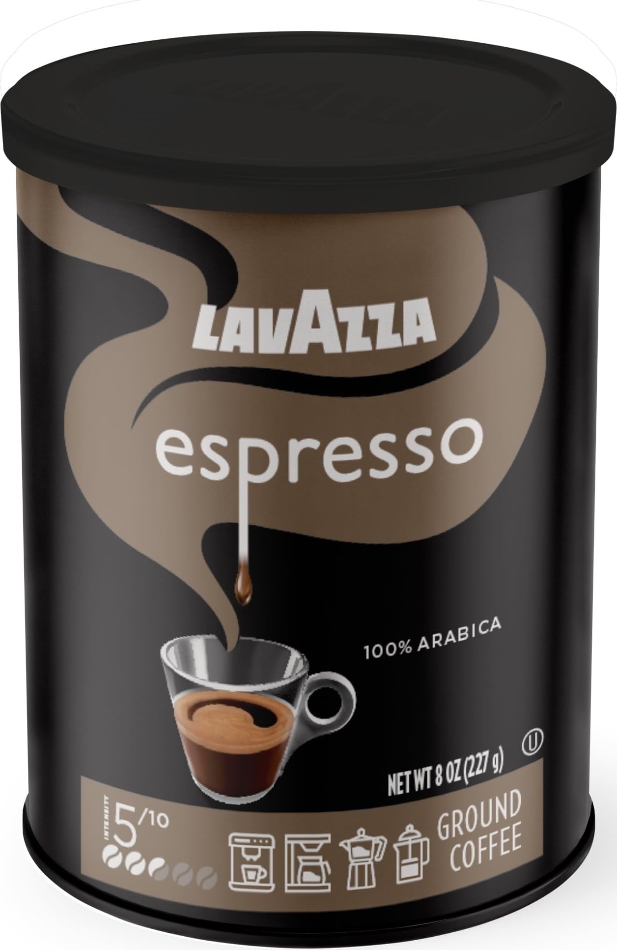 Lavazza lata frente mostrando diseño y conservación del aroma