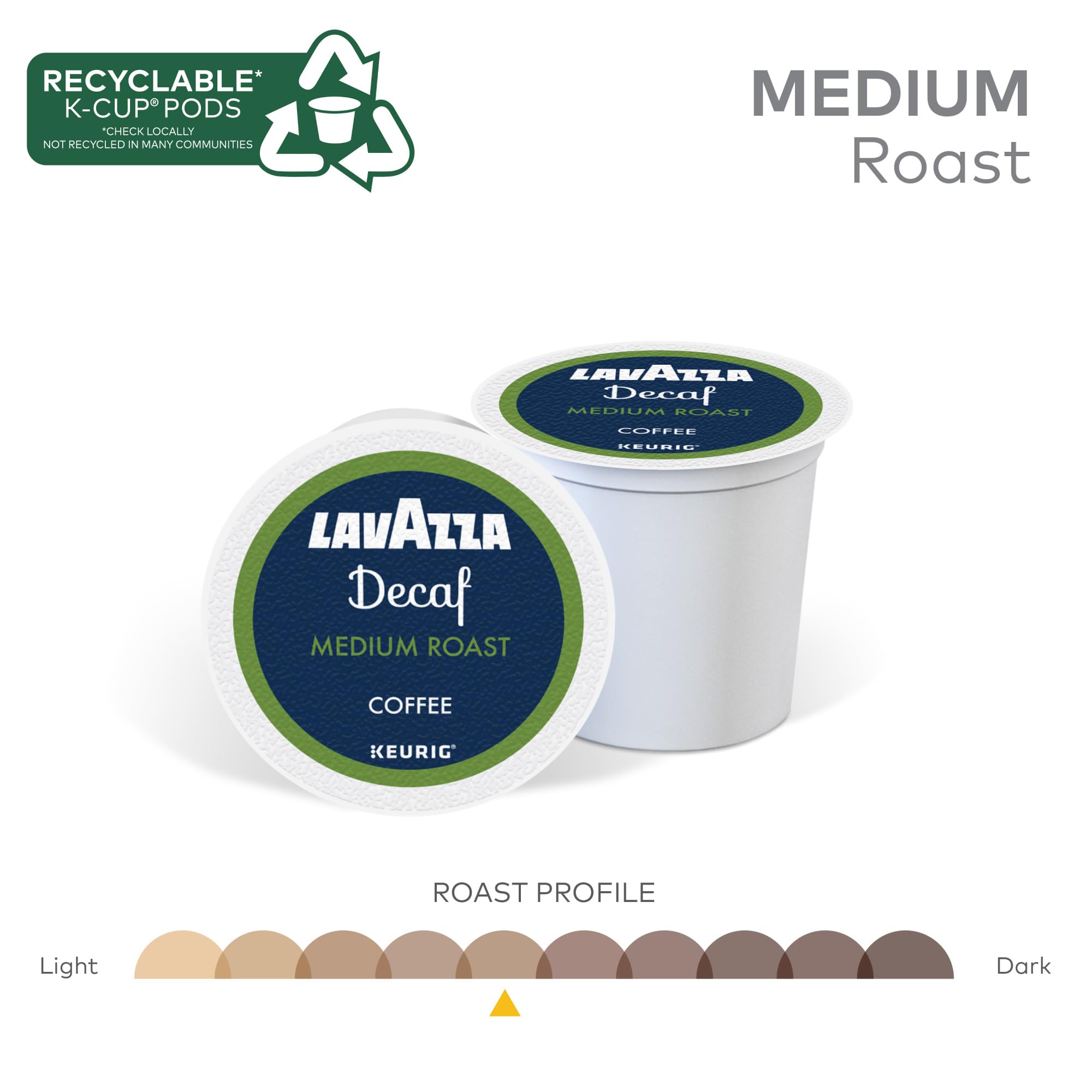 Lavazza paquete abierto con cápsulas visibles y beneficio de almacenamiento