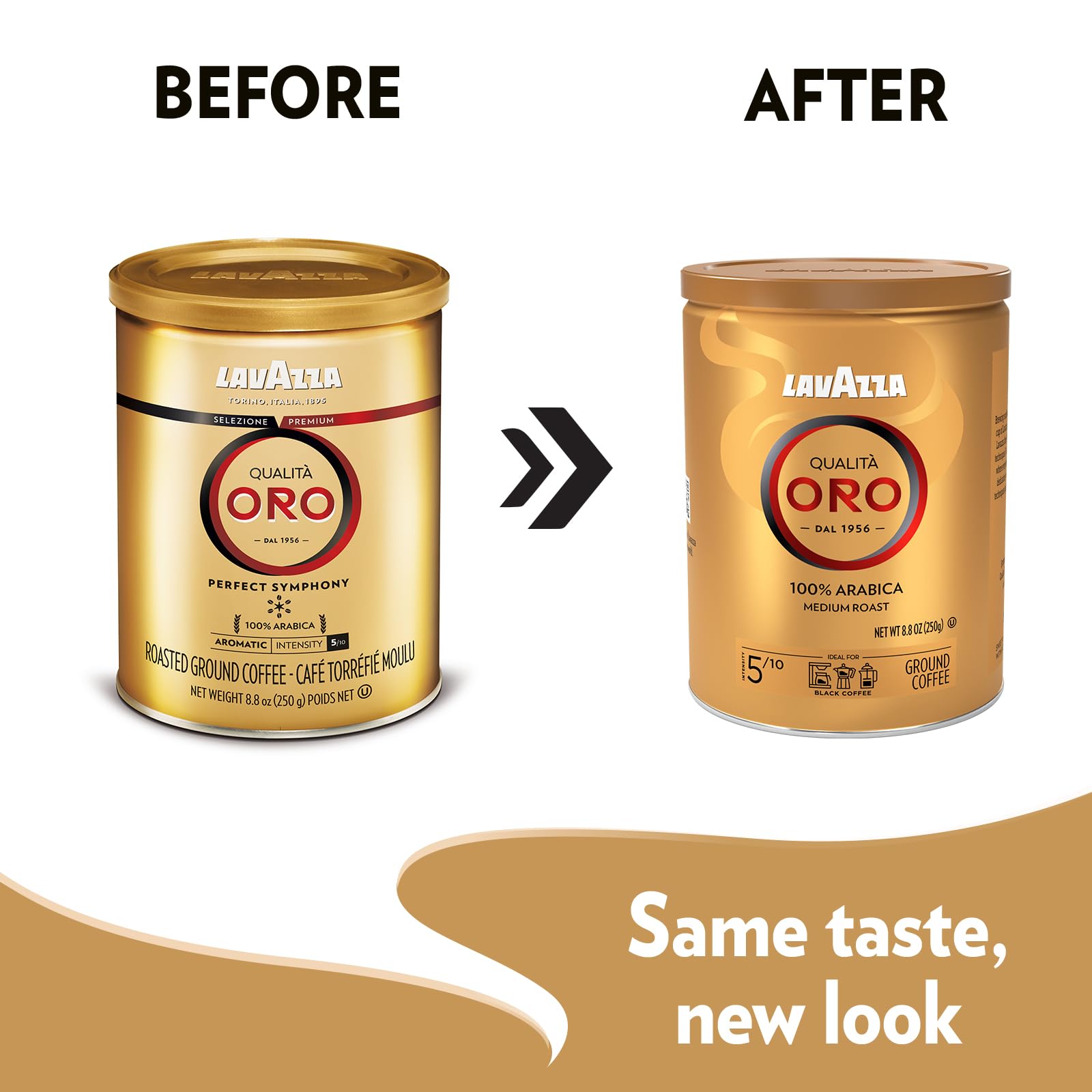 Lavazza Qualità Oro detalle del molido mostrando textura y frescura