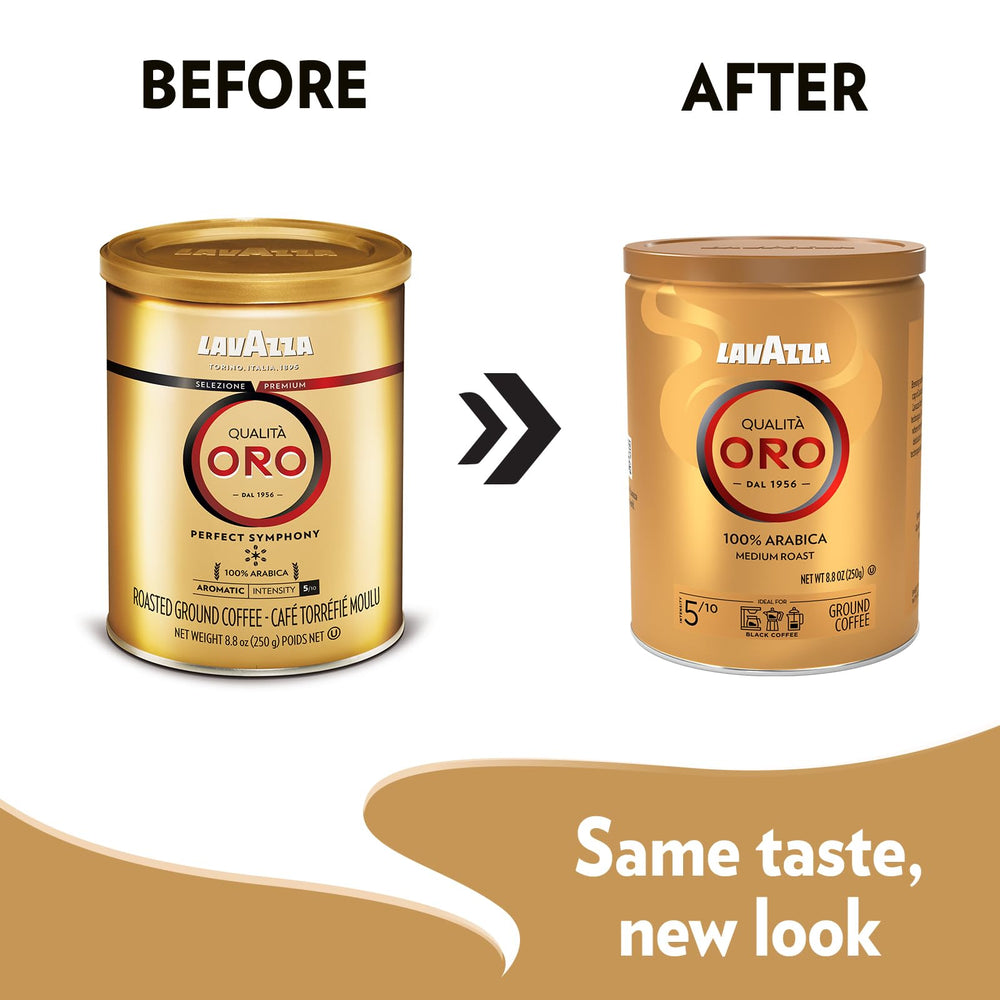 Lavazza Qualità Oro detalle del molido mostrando textura y frescura