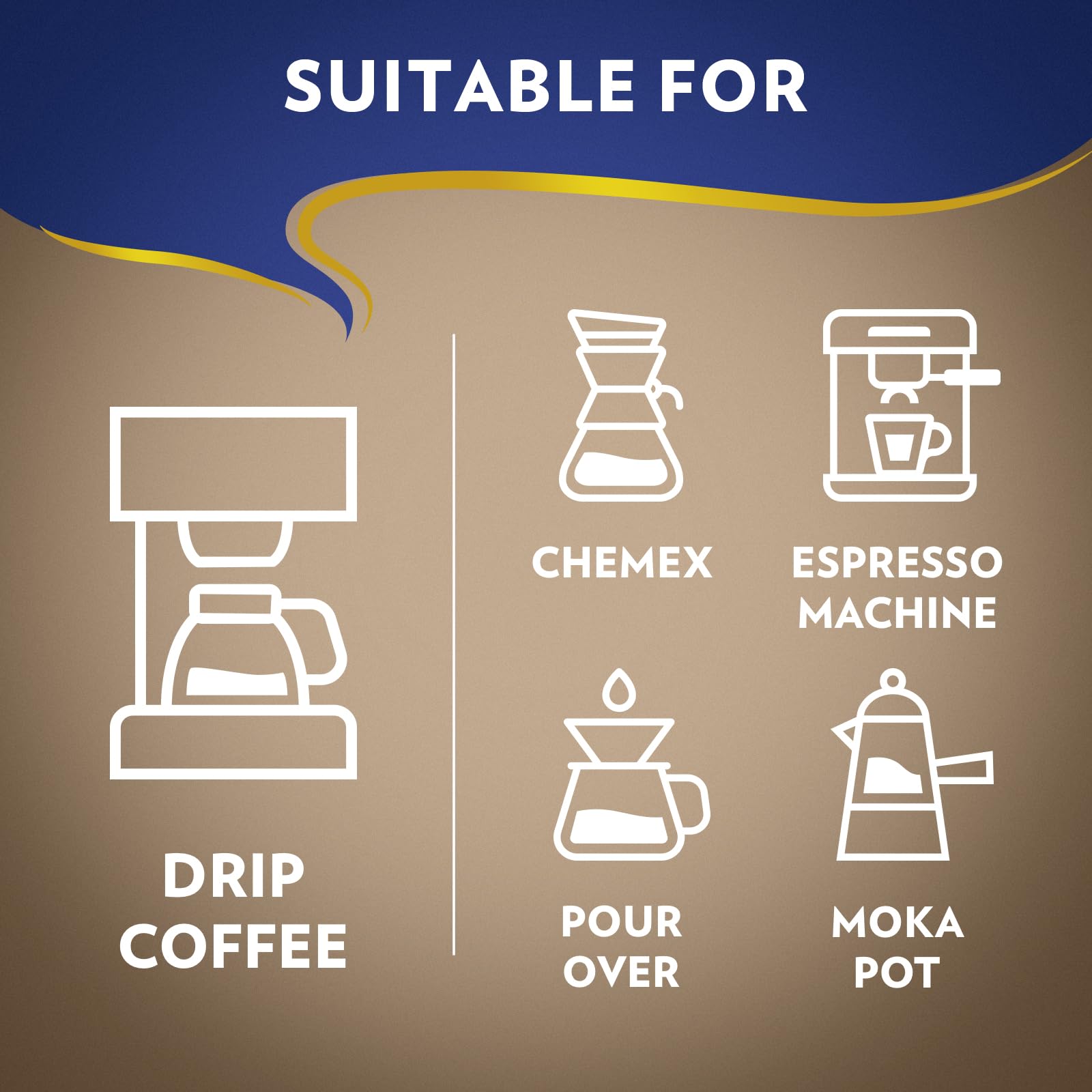 Lavazza Super Crema café saliendo de moka, óptimo para extracción casera