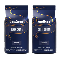 Lavazza Super Crema frente del empaque mostrando presentación doble y conveniencia