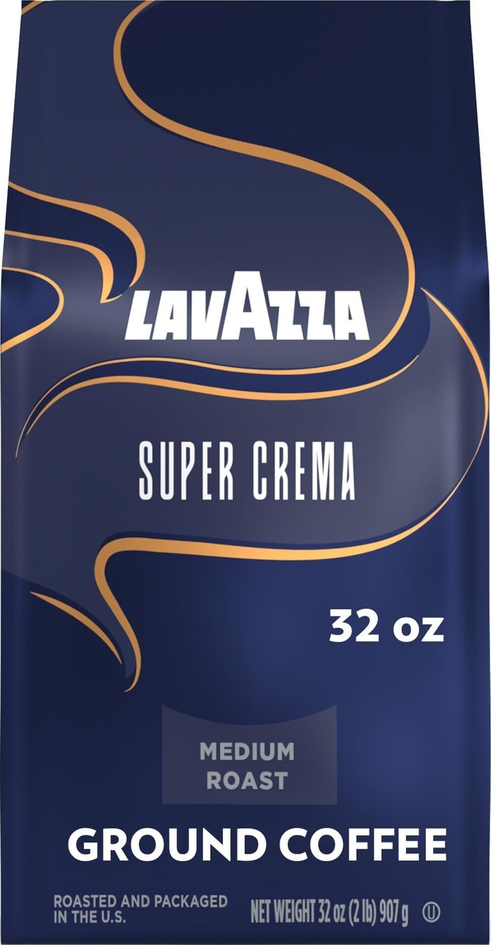 Lavazza Super Crema paquete frontal mostrando marca y tamaño, conveniencia inmediata