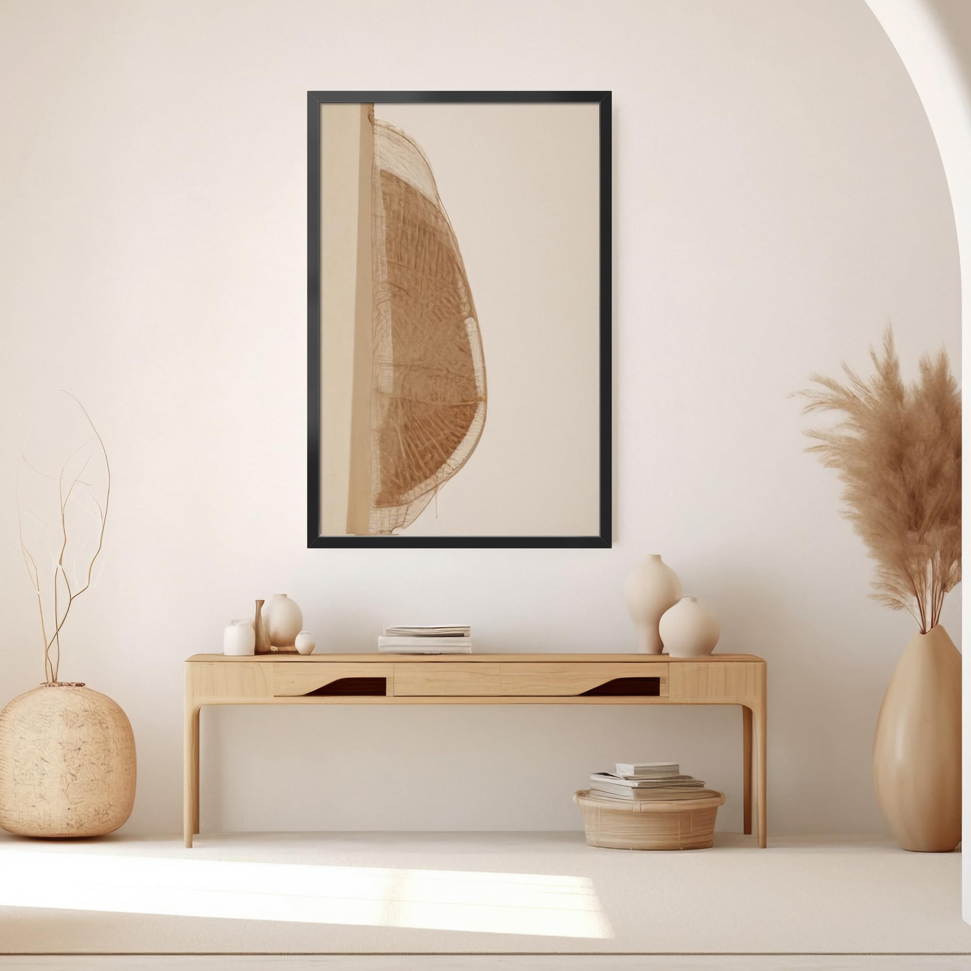 LaVie Home comparación de tamaño 20x30 junto a objetos cotidianos para referencia