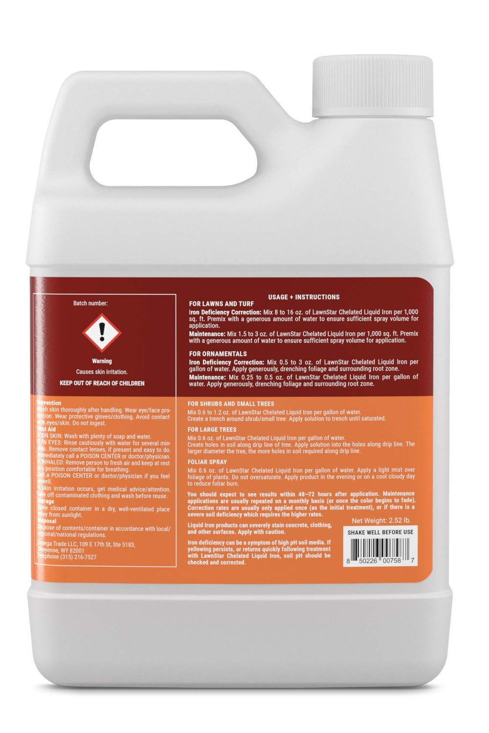 LawnStar textura del líquido concentrado destacando formulación estable y rápida absorción