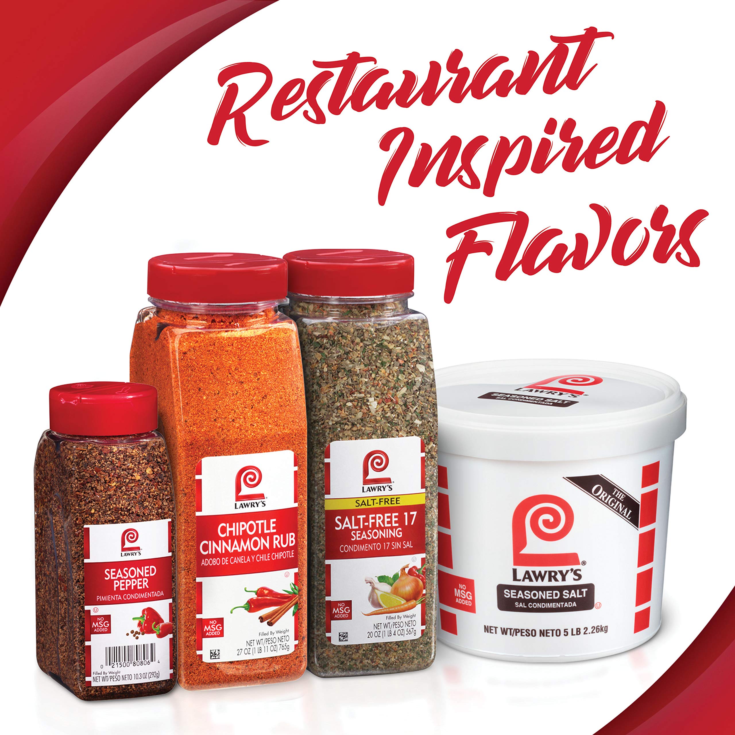 Lawry's detalle de textura del condimento resaltando ingredientes visibles