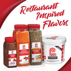 Lawry's detalle de textura del condimento resaltando ingredientes visibles