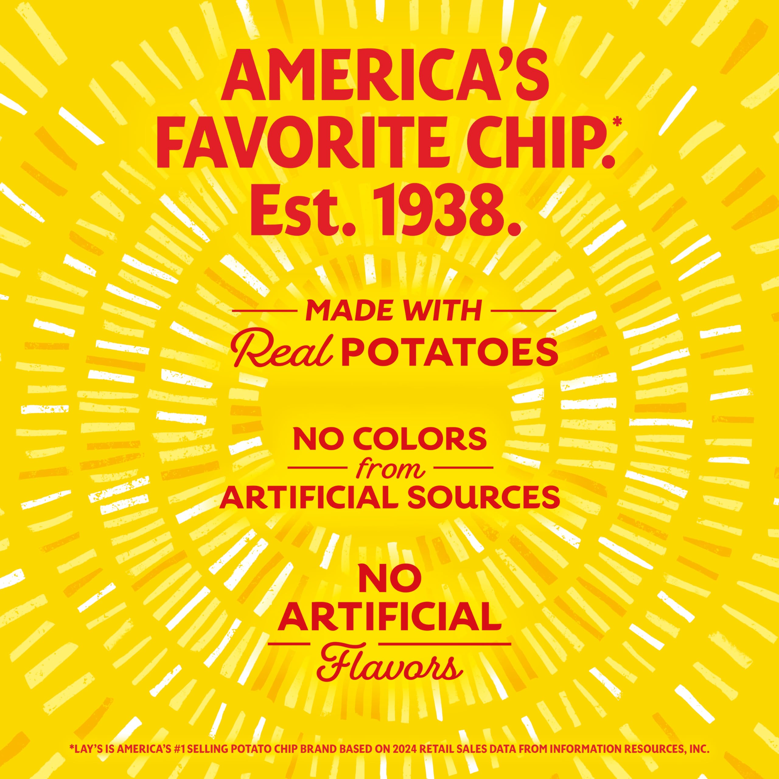 Lay's Salt and Vinegar bag detail showing tangy flavor advantage
