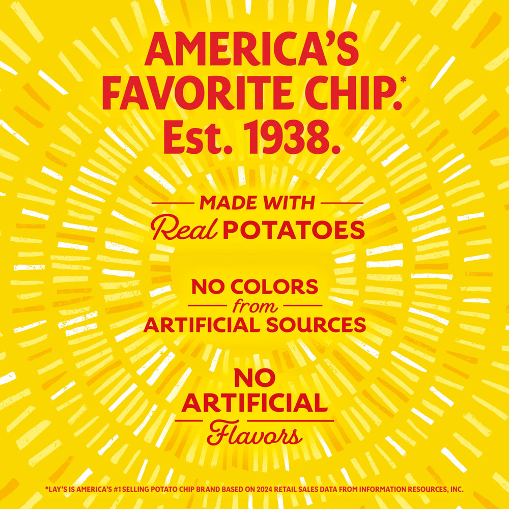 Lay's Salt and Vinegar bag detail showing tangy flavor advantage