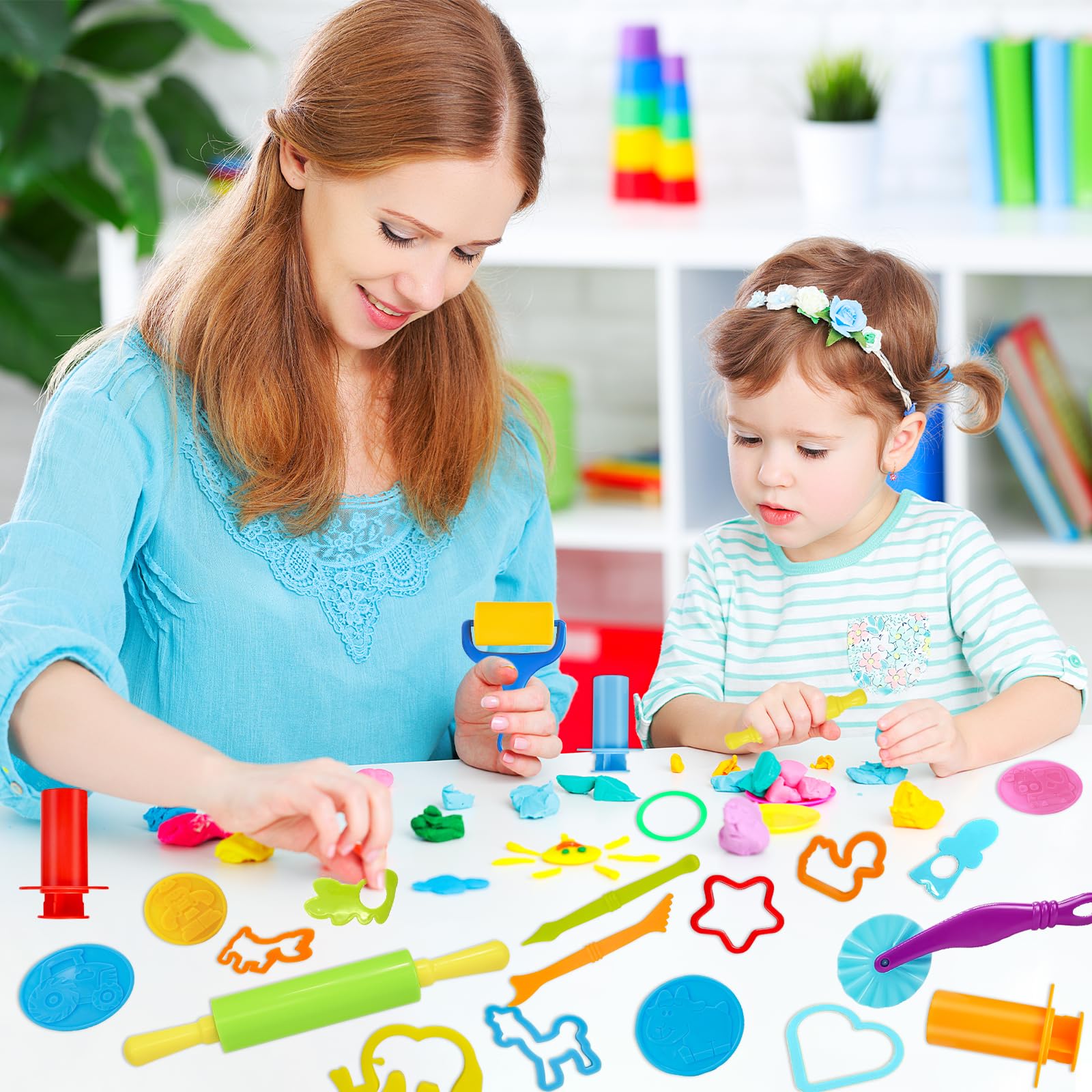 LCY WEDSHI piezas coloridas en mesa inspiran actividad y reconocimiento de colores
