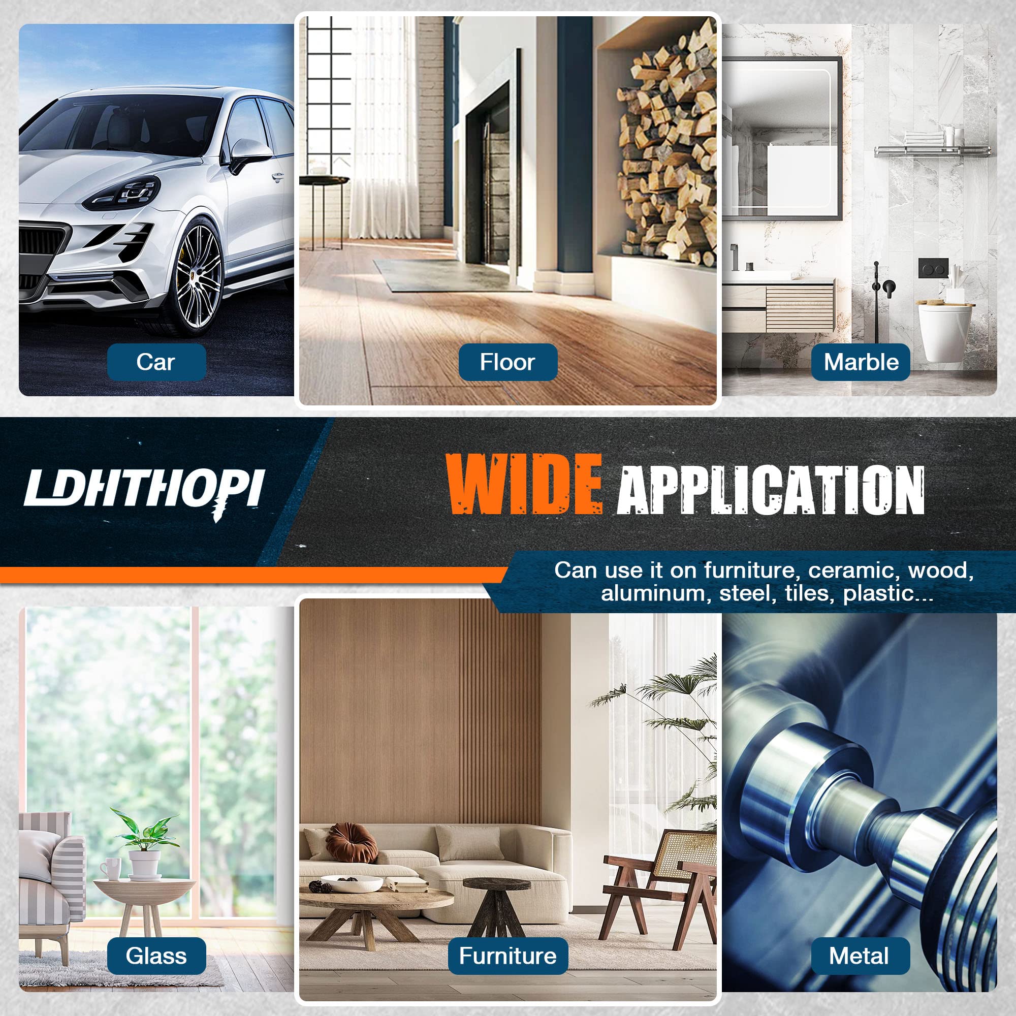 LDHTHOPI etiqueta del motor 1600W destacando potencia y durabilidad