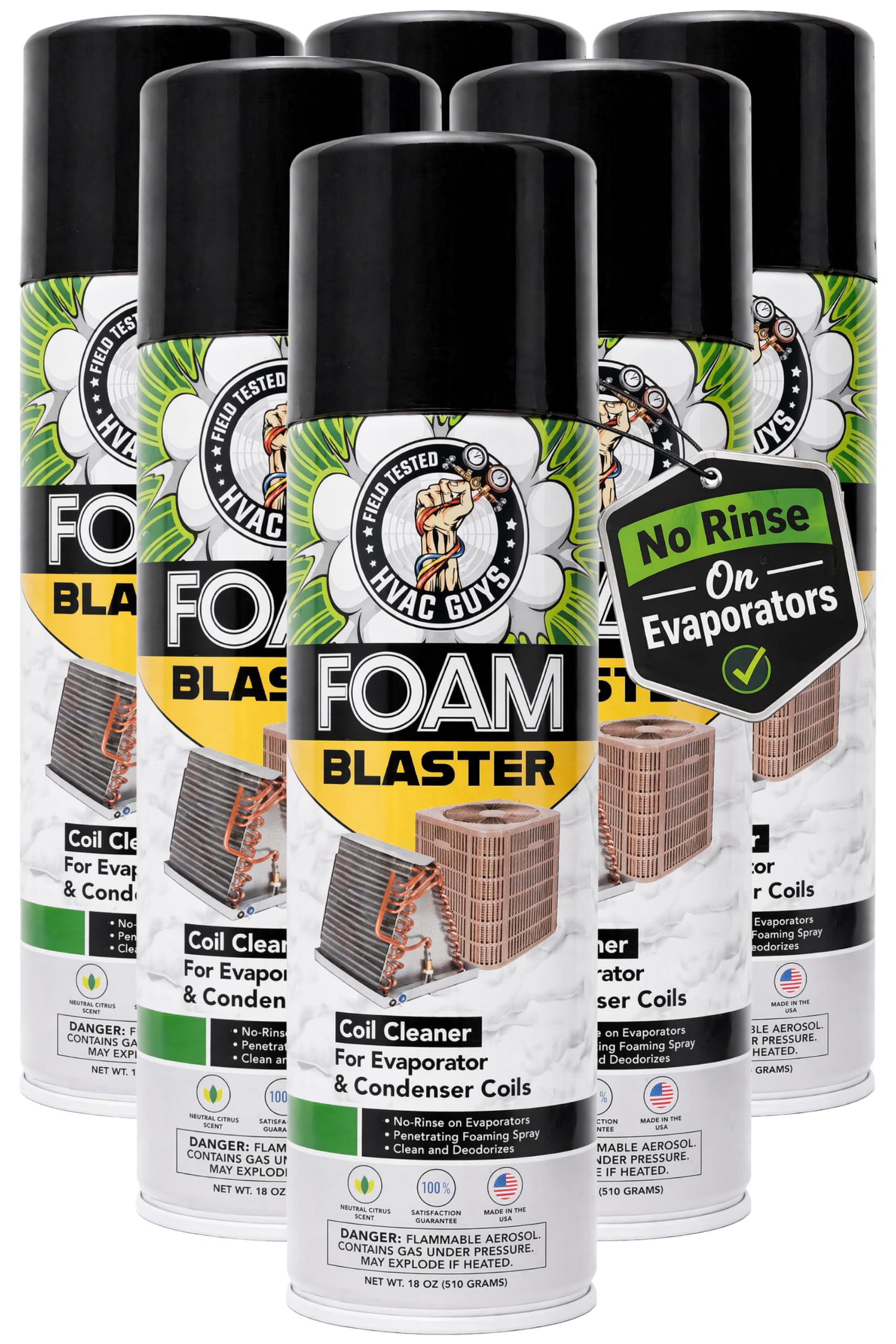 Leak Saver lata frontal mostrando diseño y beneficio de limpieza profunda
