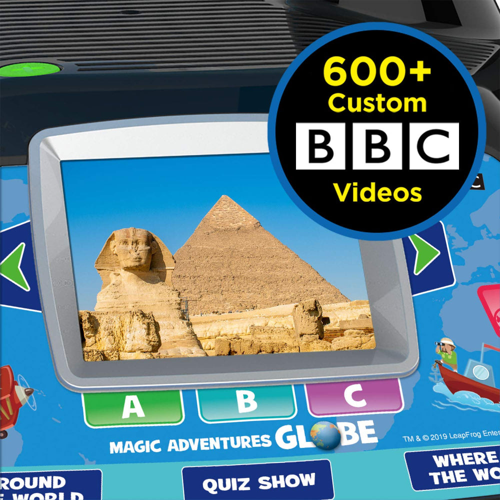 LeapFrog etiqueta BBC en el globo que garantiza contenido audiovisual de calidad