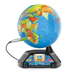 LeapFrog globo frontal en embalaje sin frustración, muestra diseño y beneficios educativos