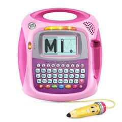 LeapFrog lápiz táctil en primer plano demostrando el trazo guiado y control fácil