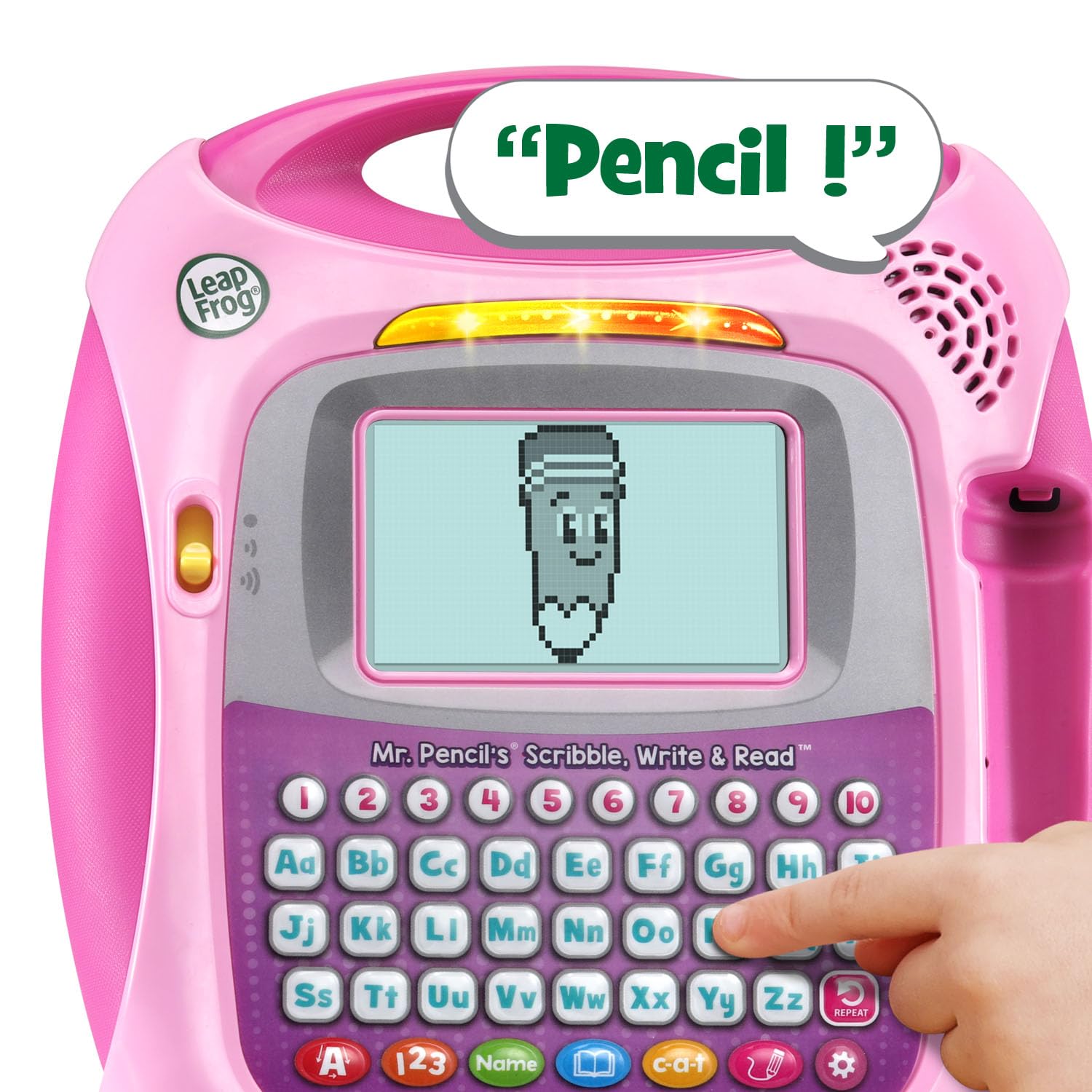 LeapFrog pantalla con animación de letra transformándose en animal para reforzar aprendizaje