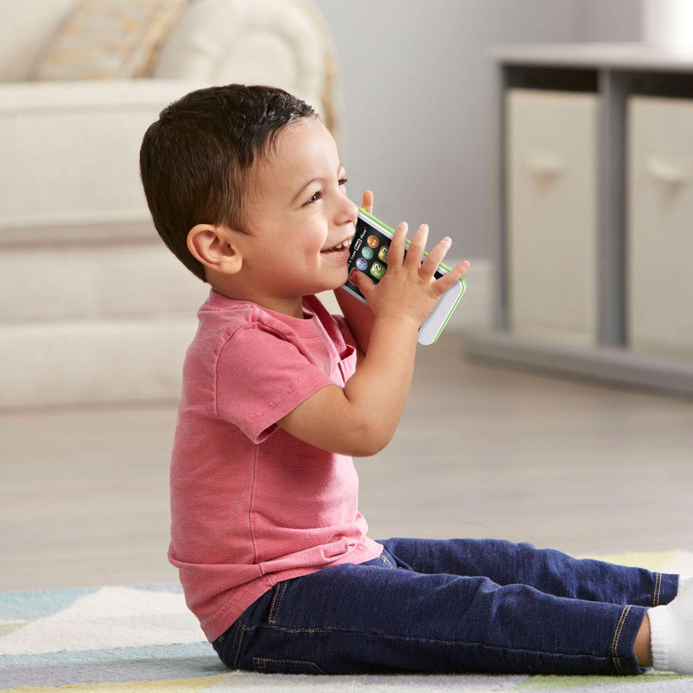 LeapFrog etiqueta con información de pilas y edad recomendada visible