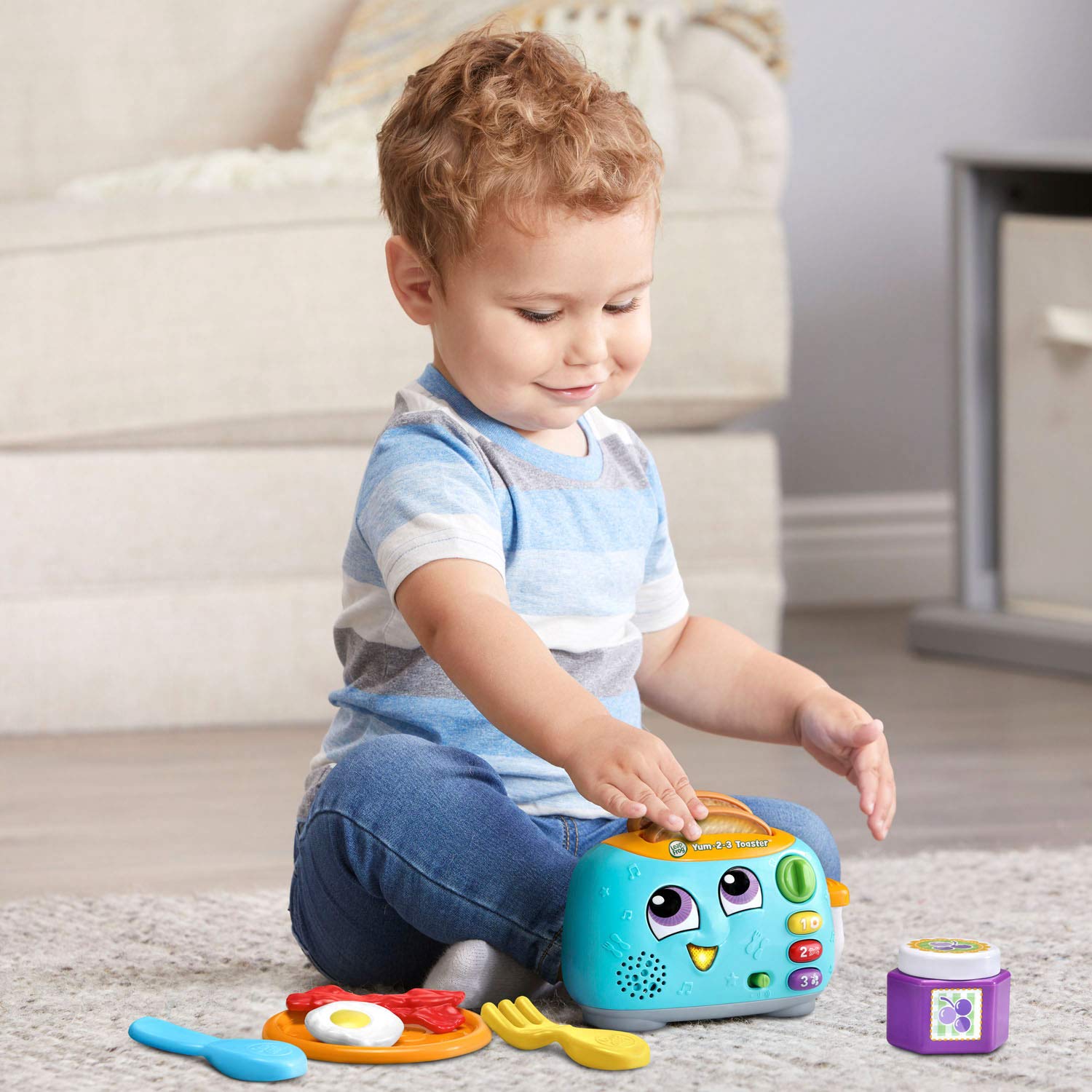 LeapFrog tapa de compartimento de baterías mostrando recomendación segura