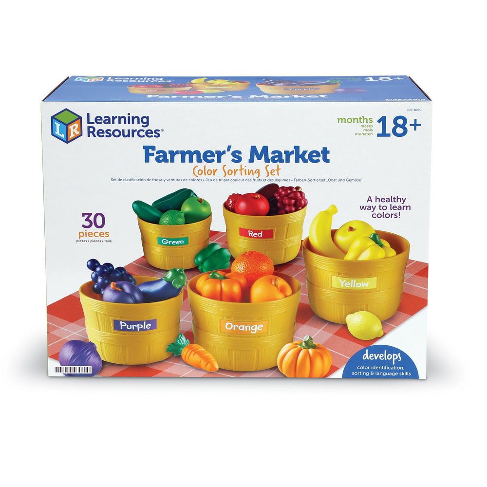 Learning Resources escena de juego de mercado que fomenta el juego simbólico