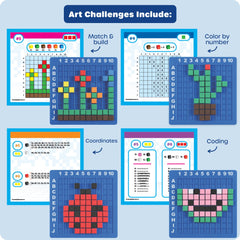 Learning Resources cuadernillo de retos abierto con instrucciones claras para aprendizaje guiado