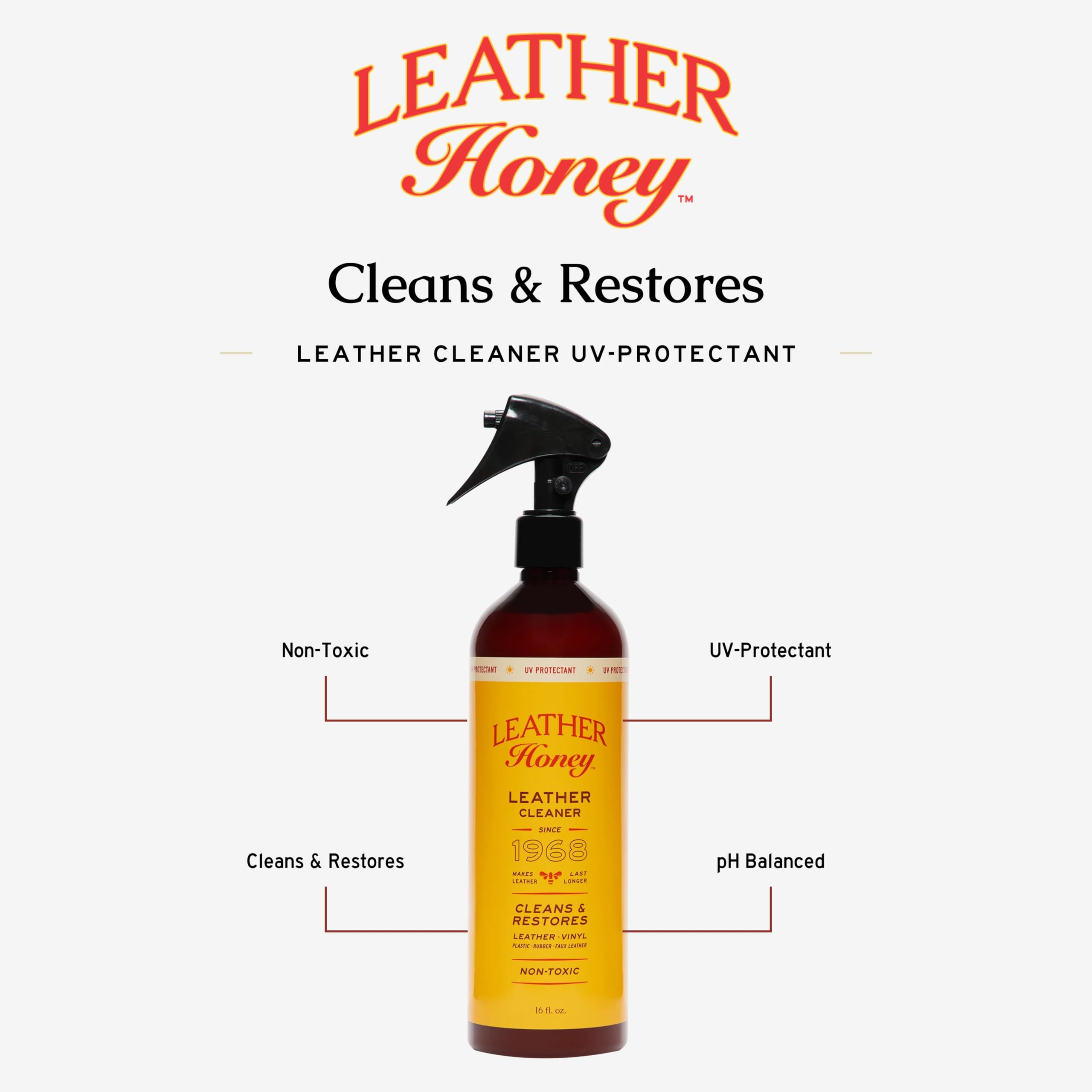 Leather Honey aplicando en asiento de coche para eliminar manchas