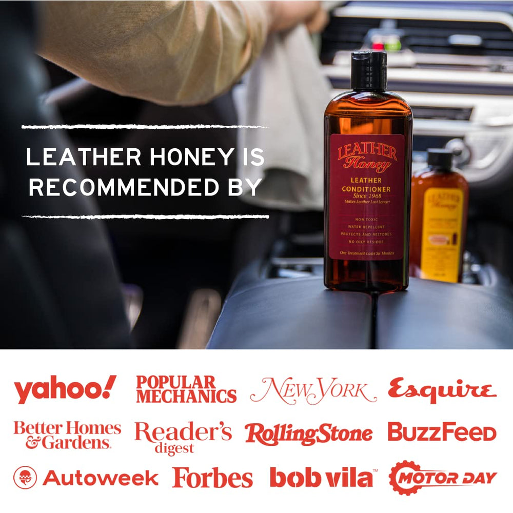 Leather Honey en ambiente hogareño estilo que sugiere cuidado profesional