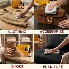 Leather Honey goma quitamanchas eliminando marcas superficiales de ante