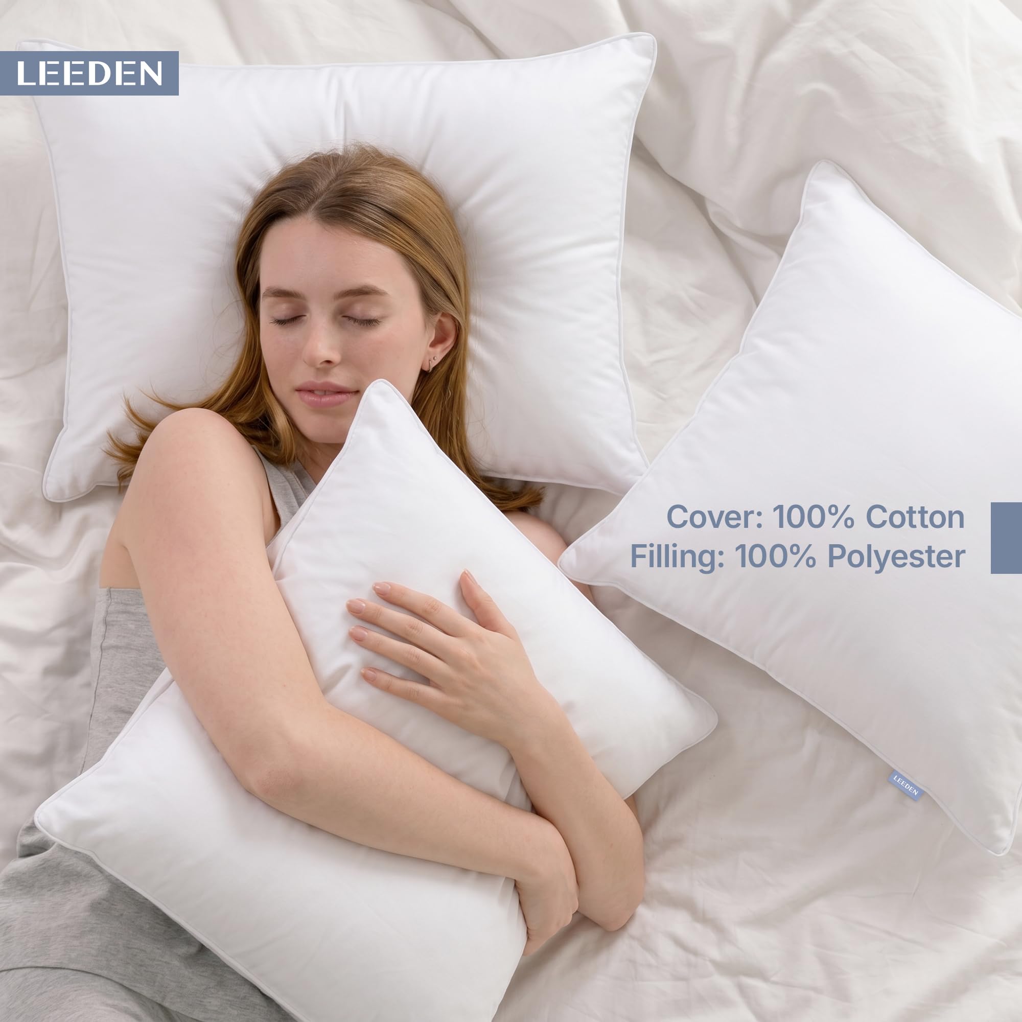 Leeden cotton cover close-up showing soft texture and breathable comfort benefit