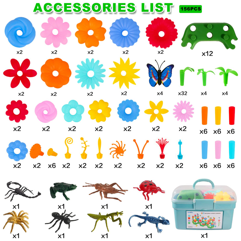 Leetous ambiente de juego con varias flores e insectos, inspira juego social y narrativo