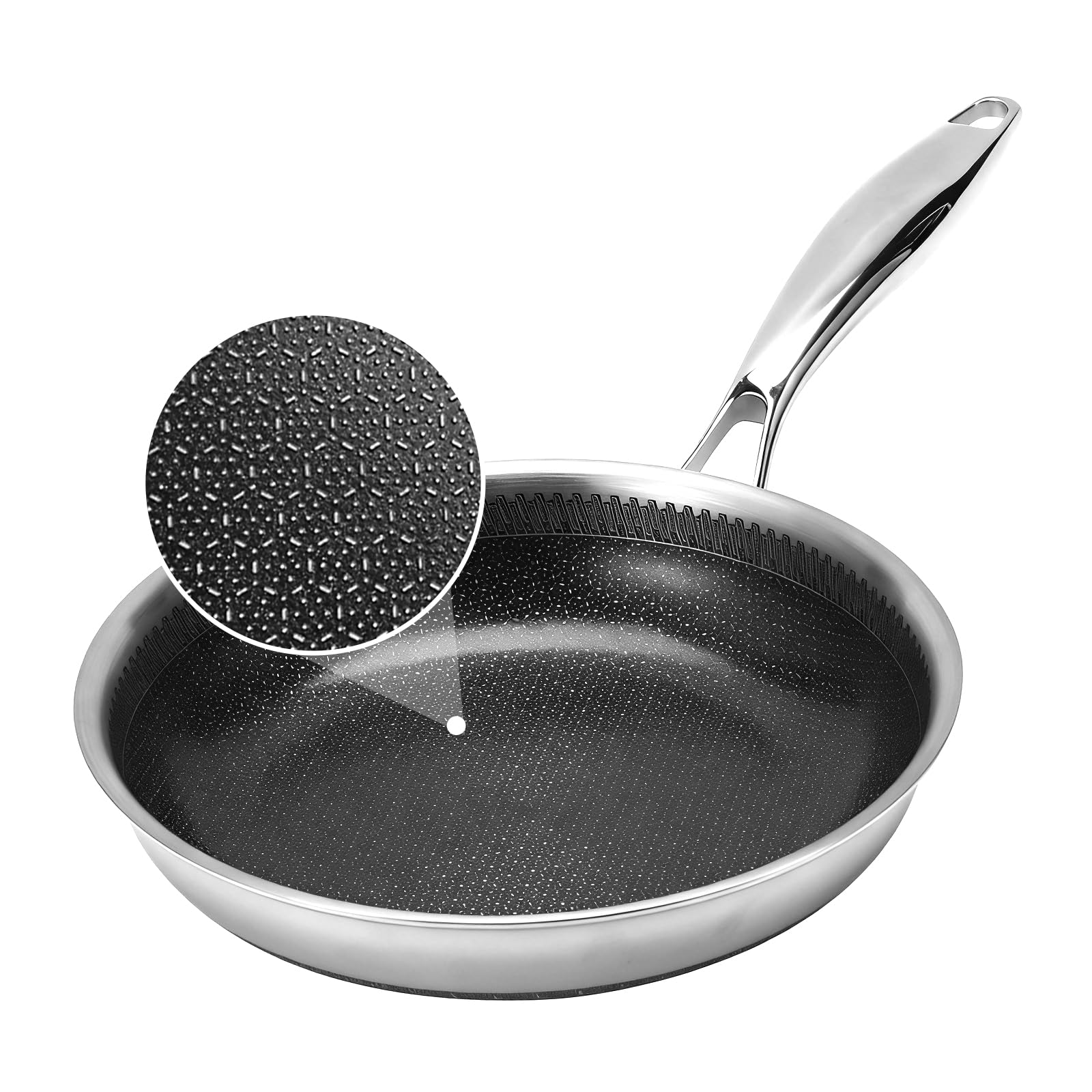 Legacy Culinaryware vista frontal de la sartén profesional, acentúa durabilidad