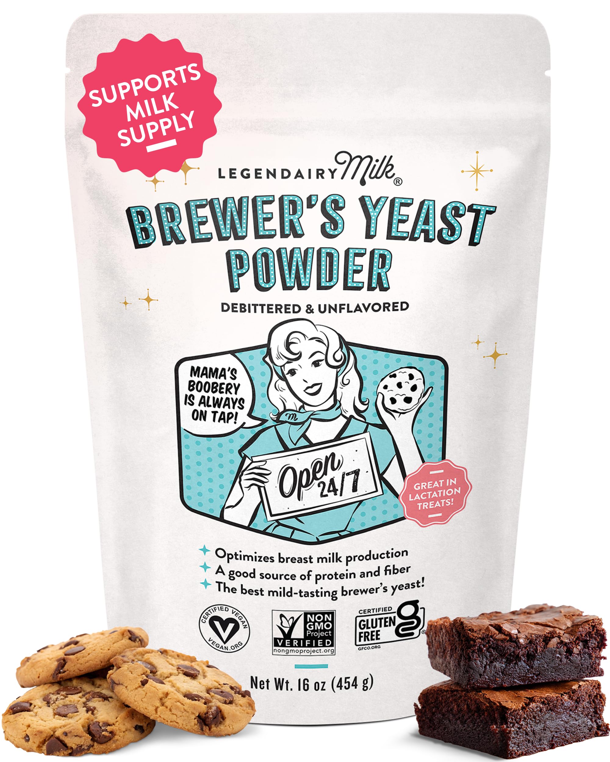 Legendairy Milk frente del envase mostrando presentación de 16 oz y uso práctico