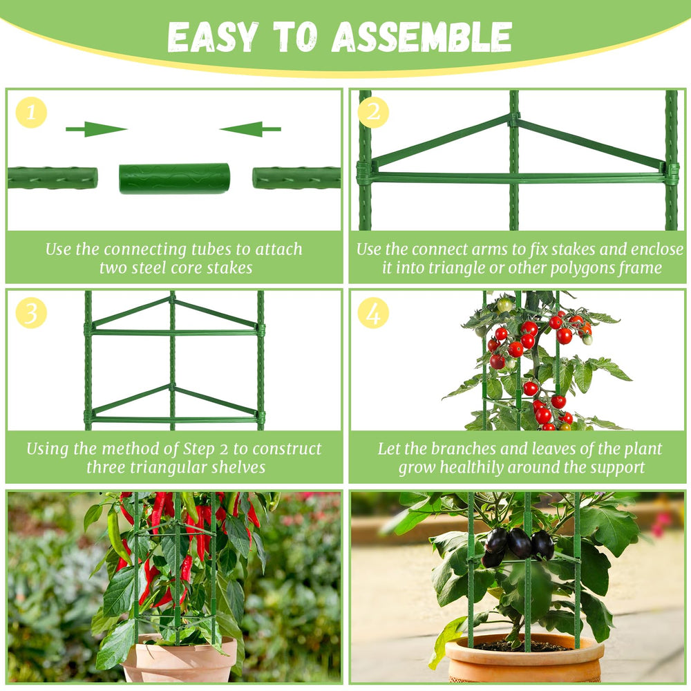 Legigo connecting pipes used to extend height for taller plants
