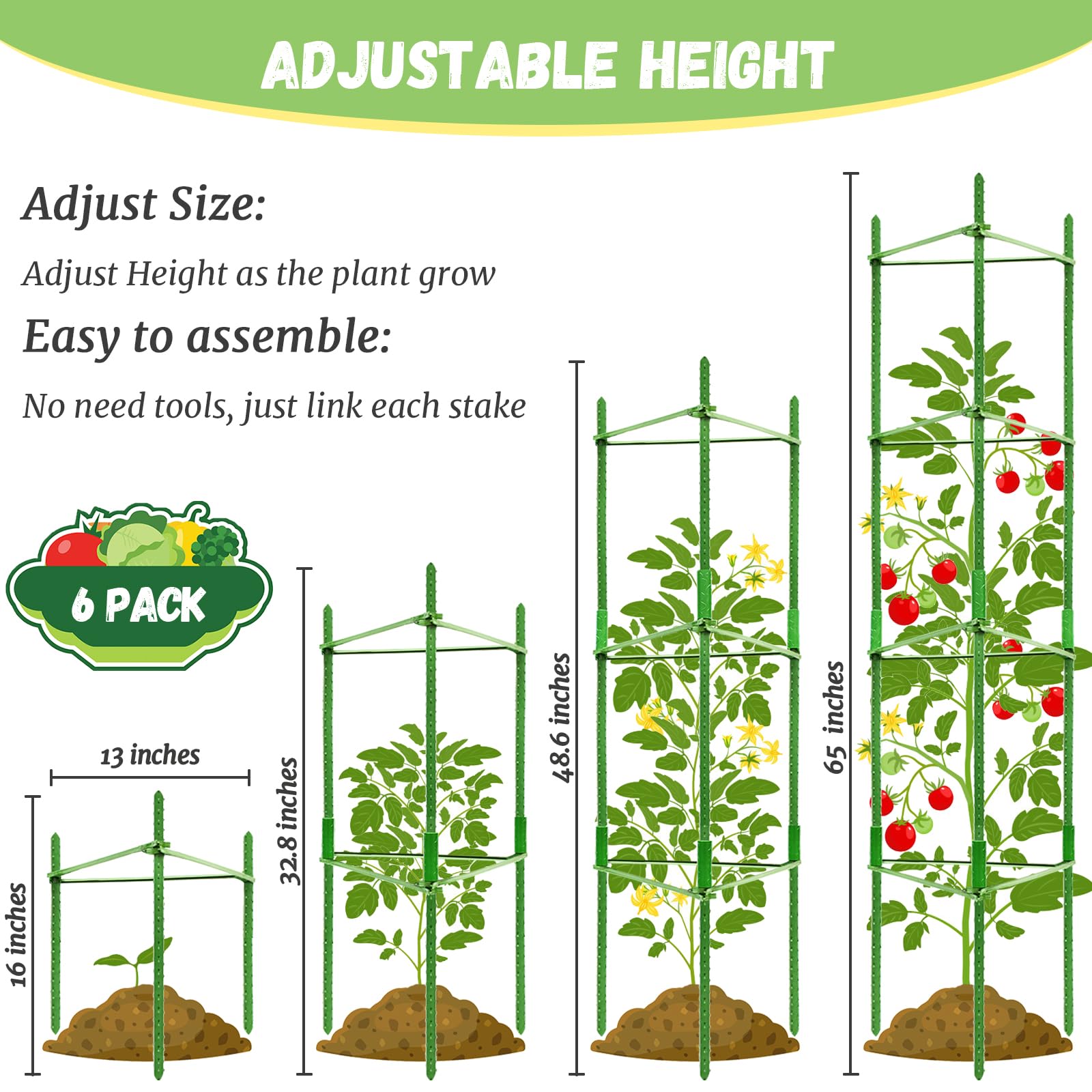 Legigo pointed stake close-up showing easy soil insertion benefit