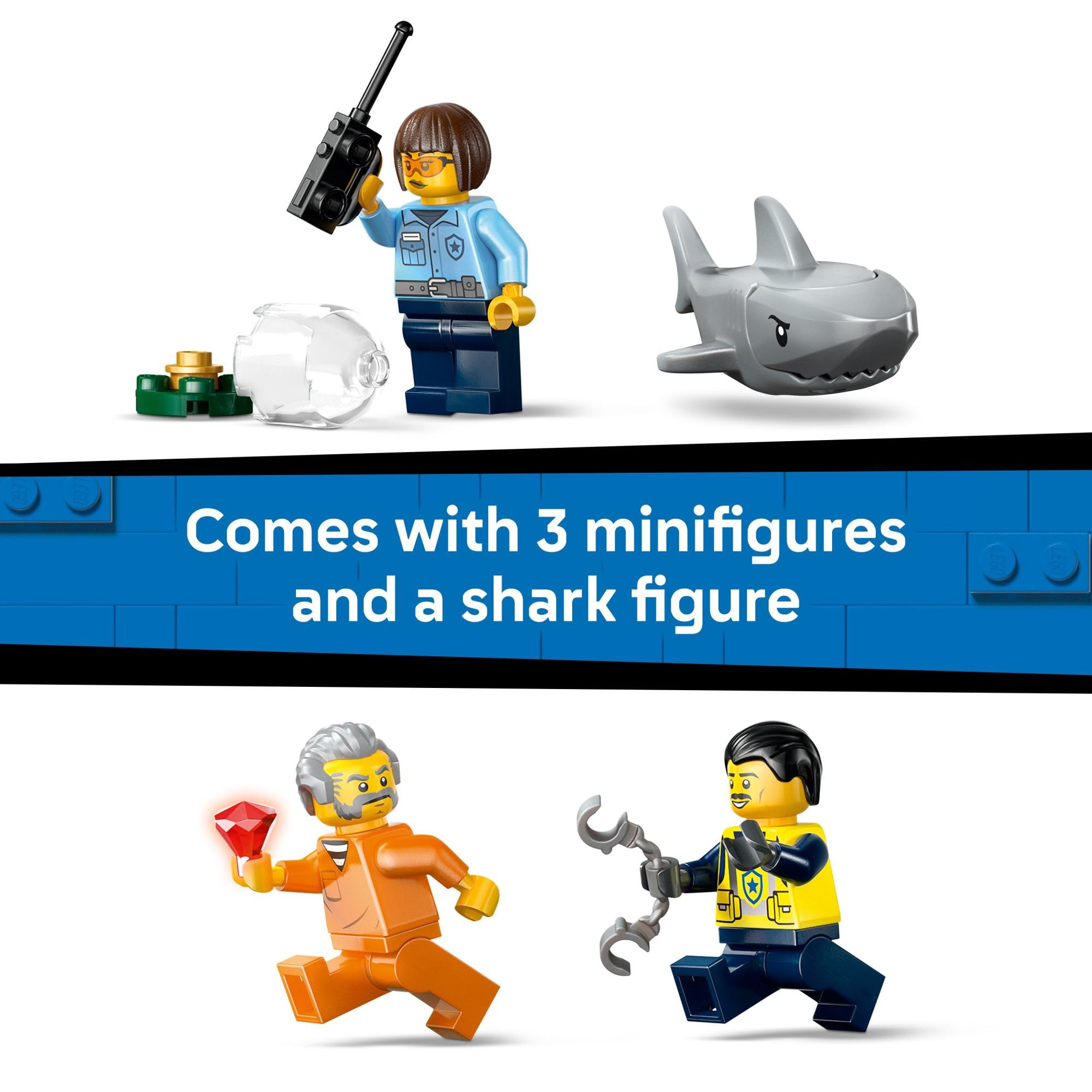 LEGO accesorios con la joya y esposas para enriquecer historias y misiones