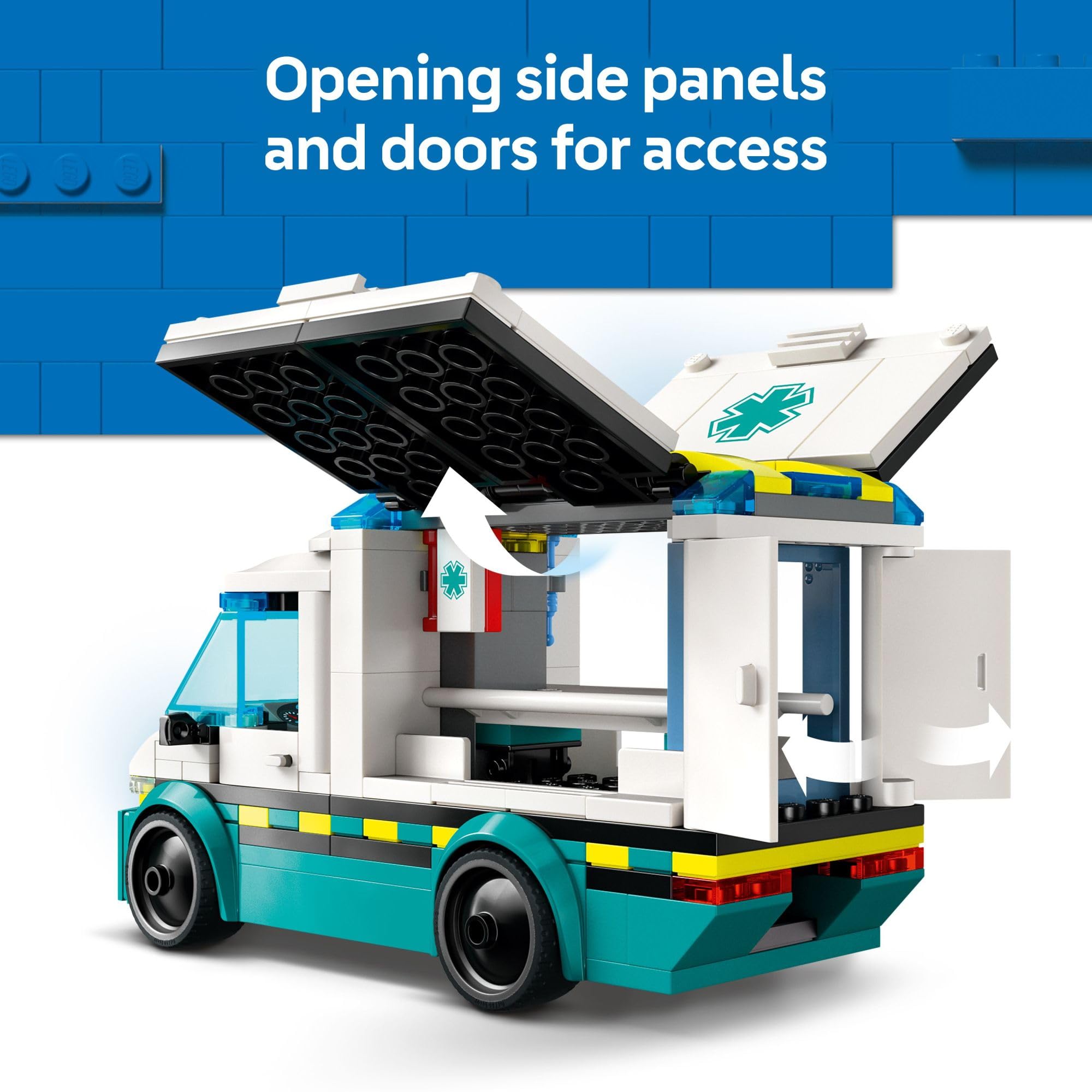 LEGO accesorios médicos incluidos mostrando elementos para juego simbólico