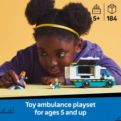 LEGO interior con camilla visible para escenas de rescate realistas