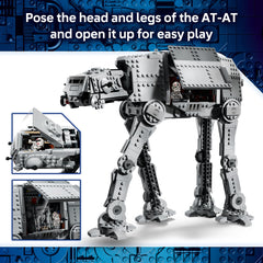 LEGO AT-AT interior de la bodega con asientos y espacio para minifiguras