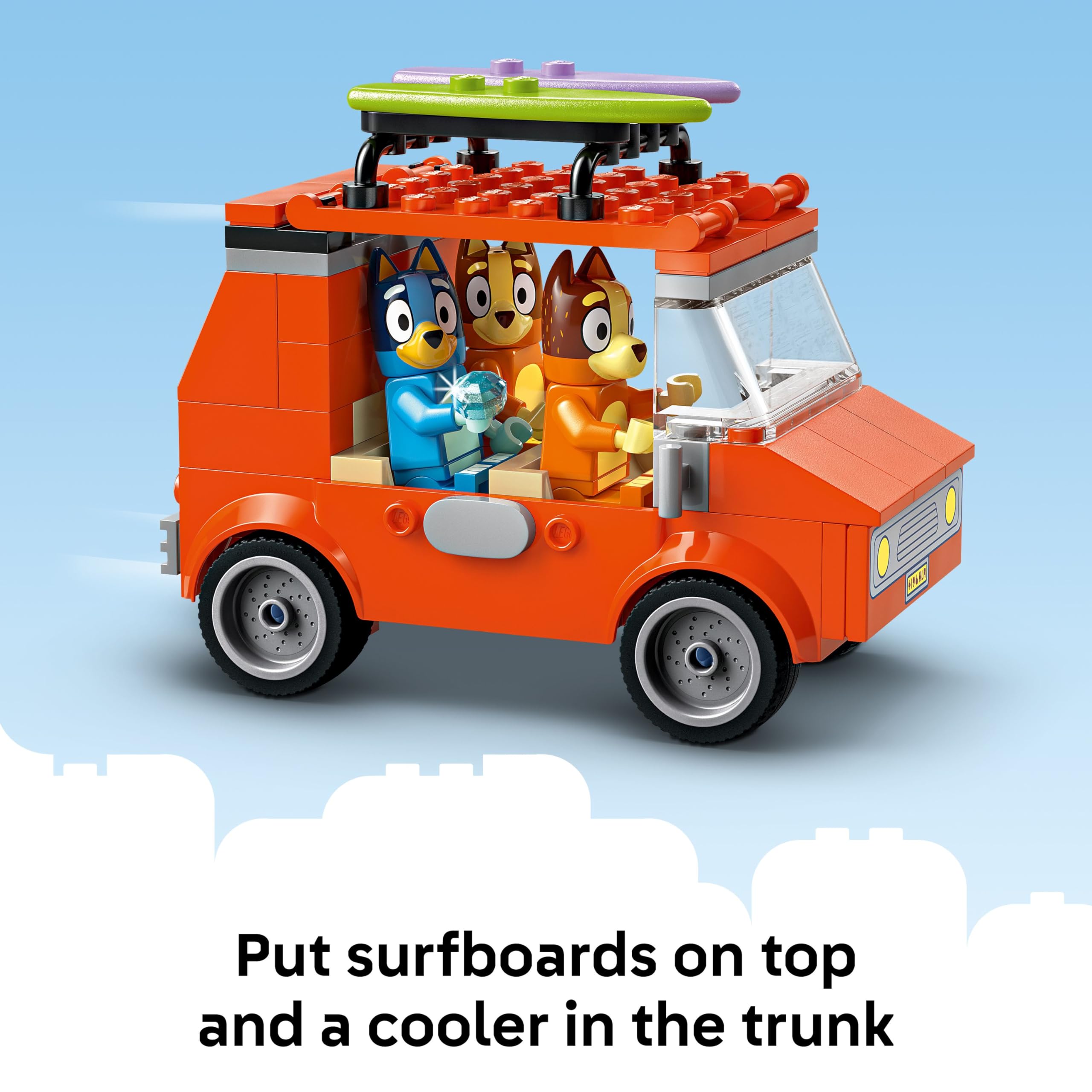 LEGO Bluey primer plano de piezas seguras y fáciles de manipular